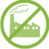 Low Pollution and Space Saving Icon